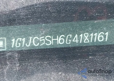 2016 Chevrolet Sonic Lt Auto from USA, damaged, VIN 1G1JC5SH6G4181161